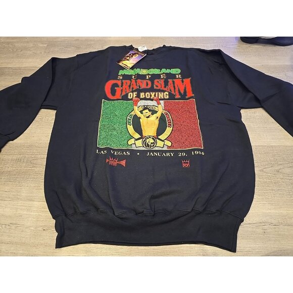 MGM Grand Slam 1994 Julio Chavez Vintage Sweatshirt XL Deadstock Boxing Tag RARE - Picture 1 of 11
